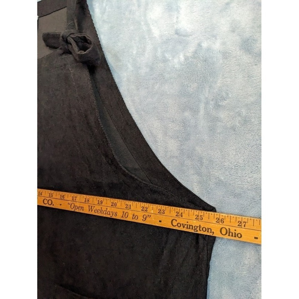 Arula Women Corduroy Overalls Size B Black Wide Leg Romper Jumpsuit Artsy Boho - Picture 7 of 13